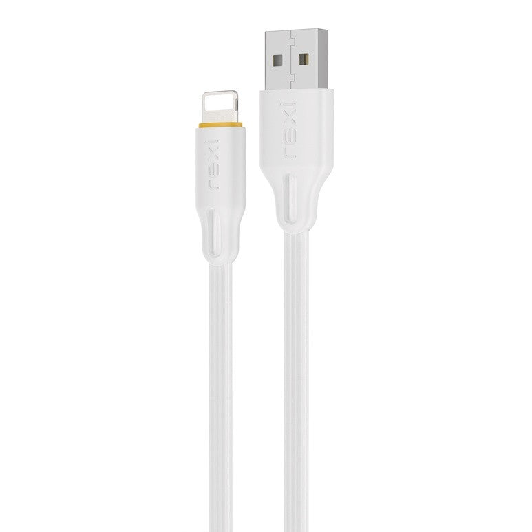 Rexi KA01L Cabel Data Lightning Flat Cable Fast Charge 2.4A 100cm 1pcs - Daffina Store