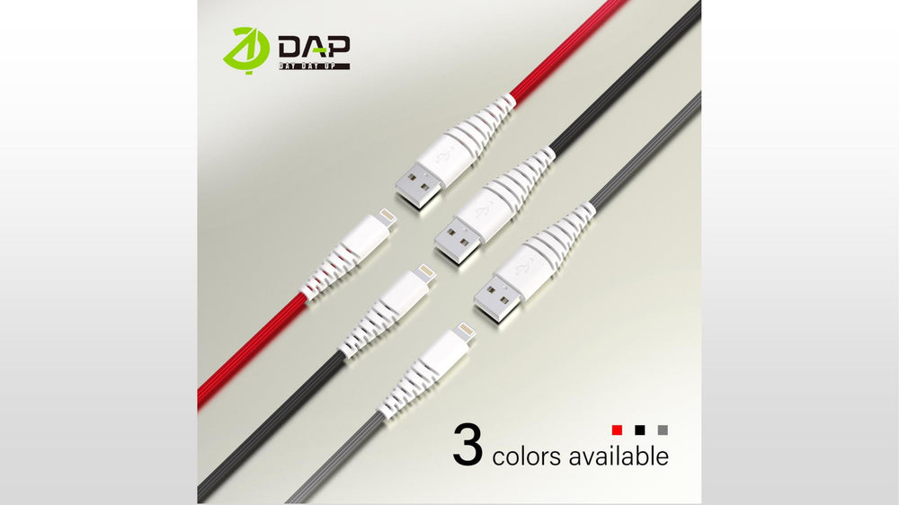 DAP D-S30L Data Cable Lightning 2.4A Fast Charging 1pc - Daffina Store