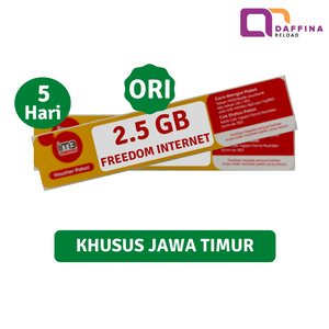 Voucher Indosat Freedom Internet 2.5 GB 5 Hari ORI JATIM - Daffina Store
