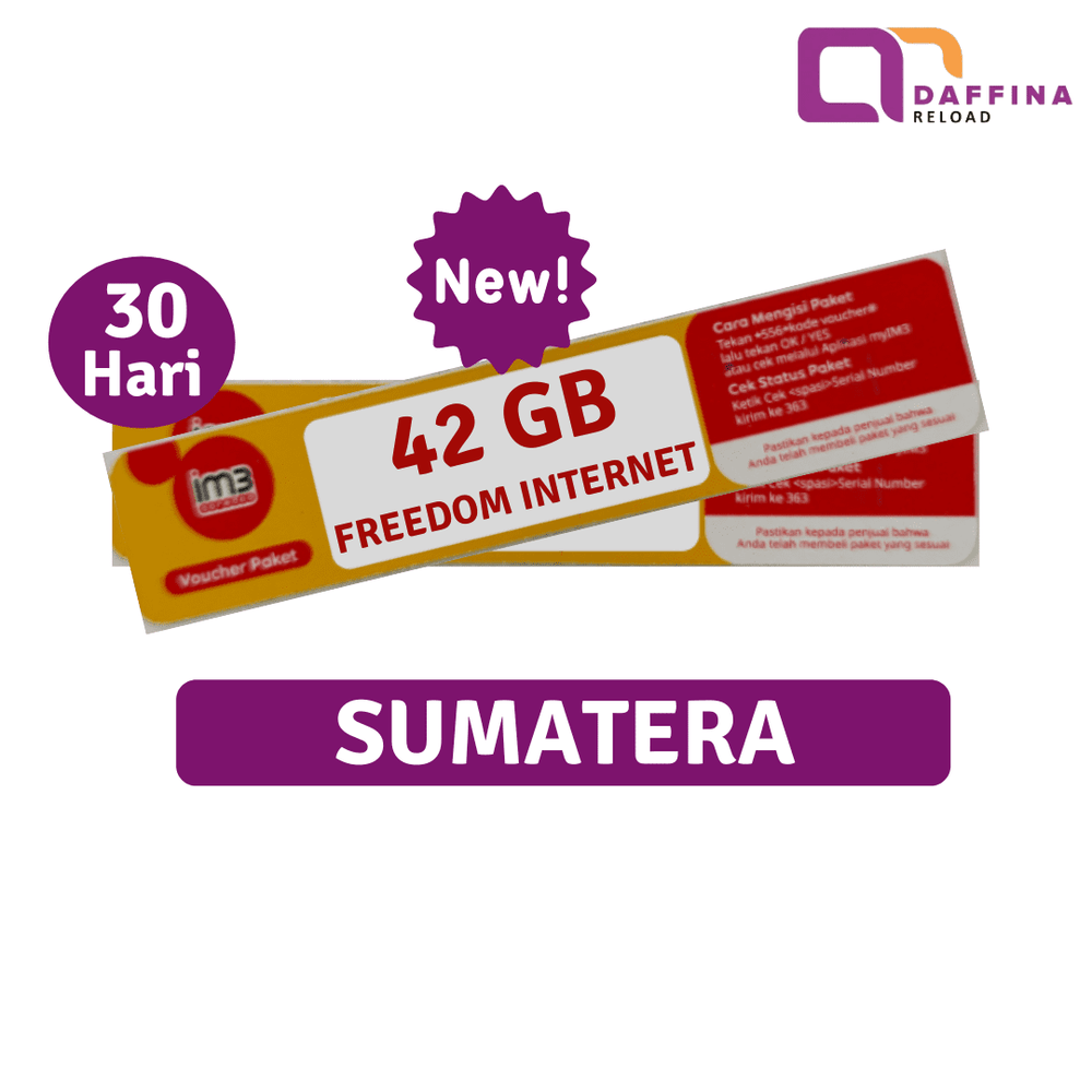 Voucher Indosat Freedom Internet 42 GB (Khusus SUBAGSEL)