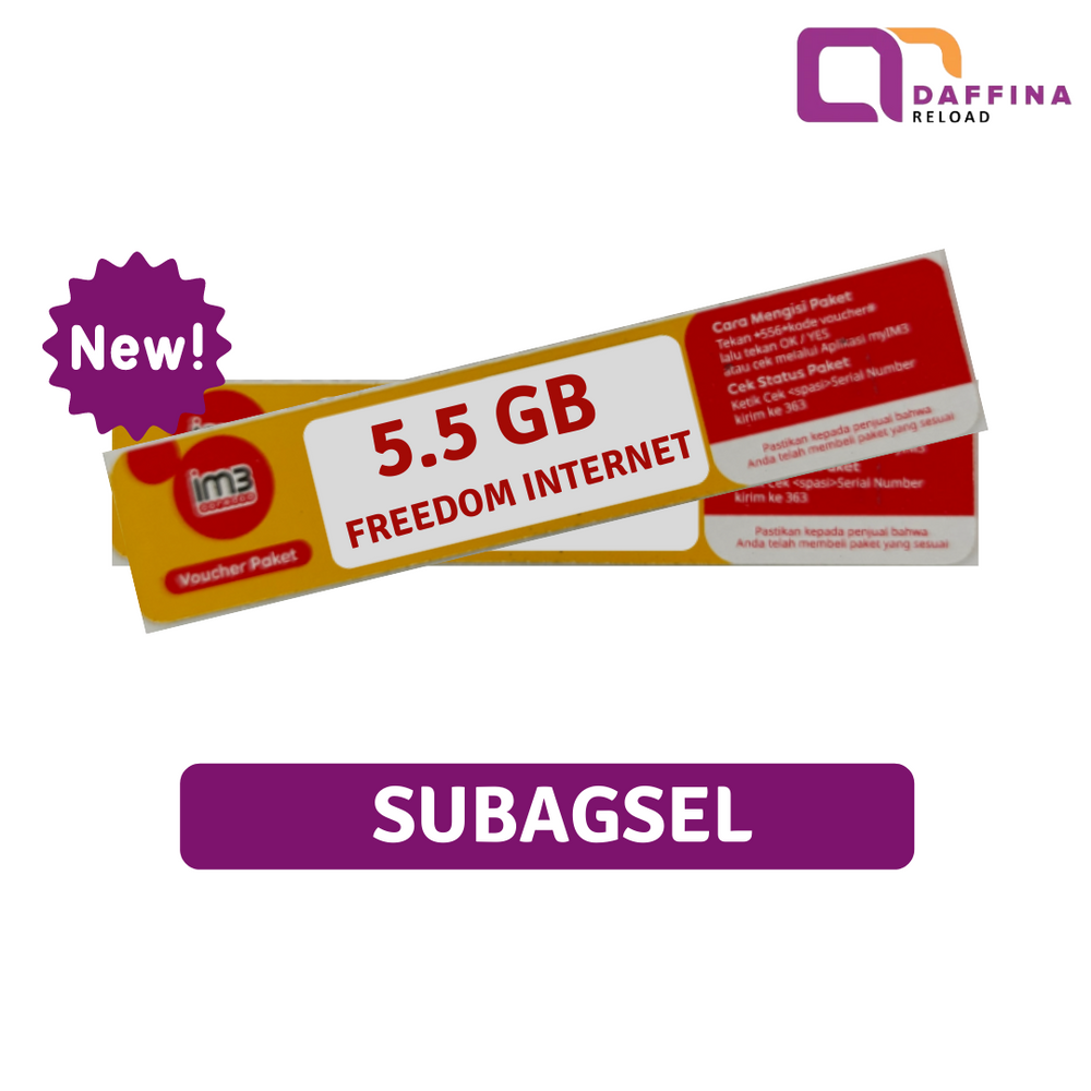 Voucher Indosat Freedom Internet 5.5 GB (Khusus SUBAGSEL)