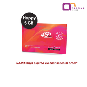 Kartu Perdana TRI Happy 5 GB - Daffina Store