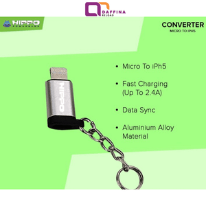 Hippo Converter Micro to Lightning Gold Iphone - Daffina Store