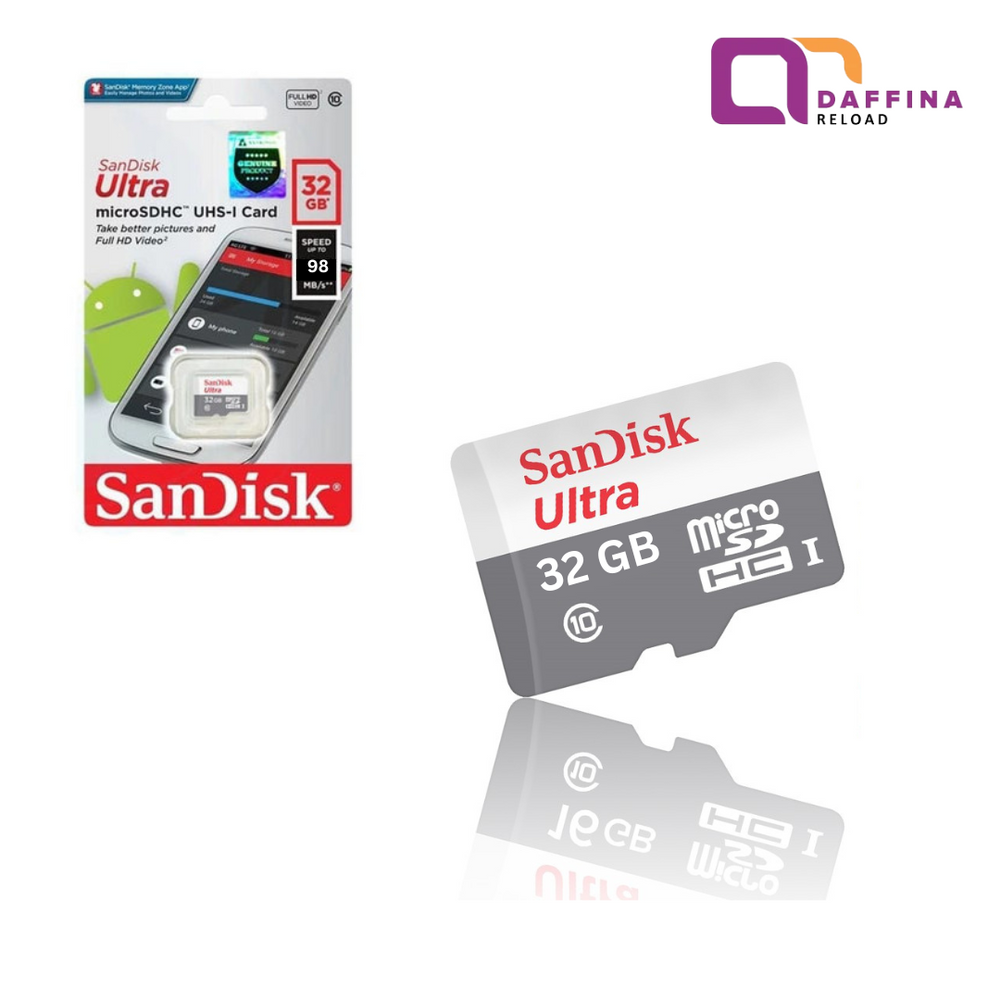 Sandisk Micro SD 16GB CL10 98MBPS Original - Daffina Store