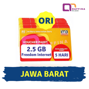 Voucher Indosat Freedom Internet 2.5 GB ORI Khusus JABAR - Daffina Store
