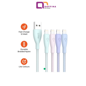 Olike D201L Data Cable Bulat Tube Liightning Fast Charge 12 Watt 1 Pc - Daffina Store