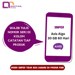 Voucher AXIS AIGO 30 GB 60 Hari (SNIPER) - Daffina Store