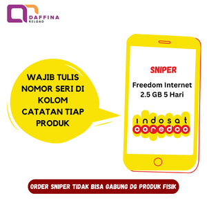 Voucher Indosat Freedom Internet 2.5GB 5 Hari (SNIPER) - Daffina Store