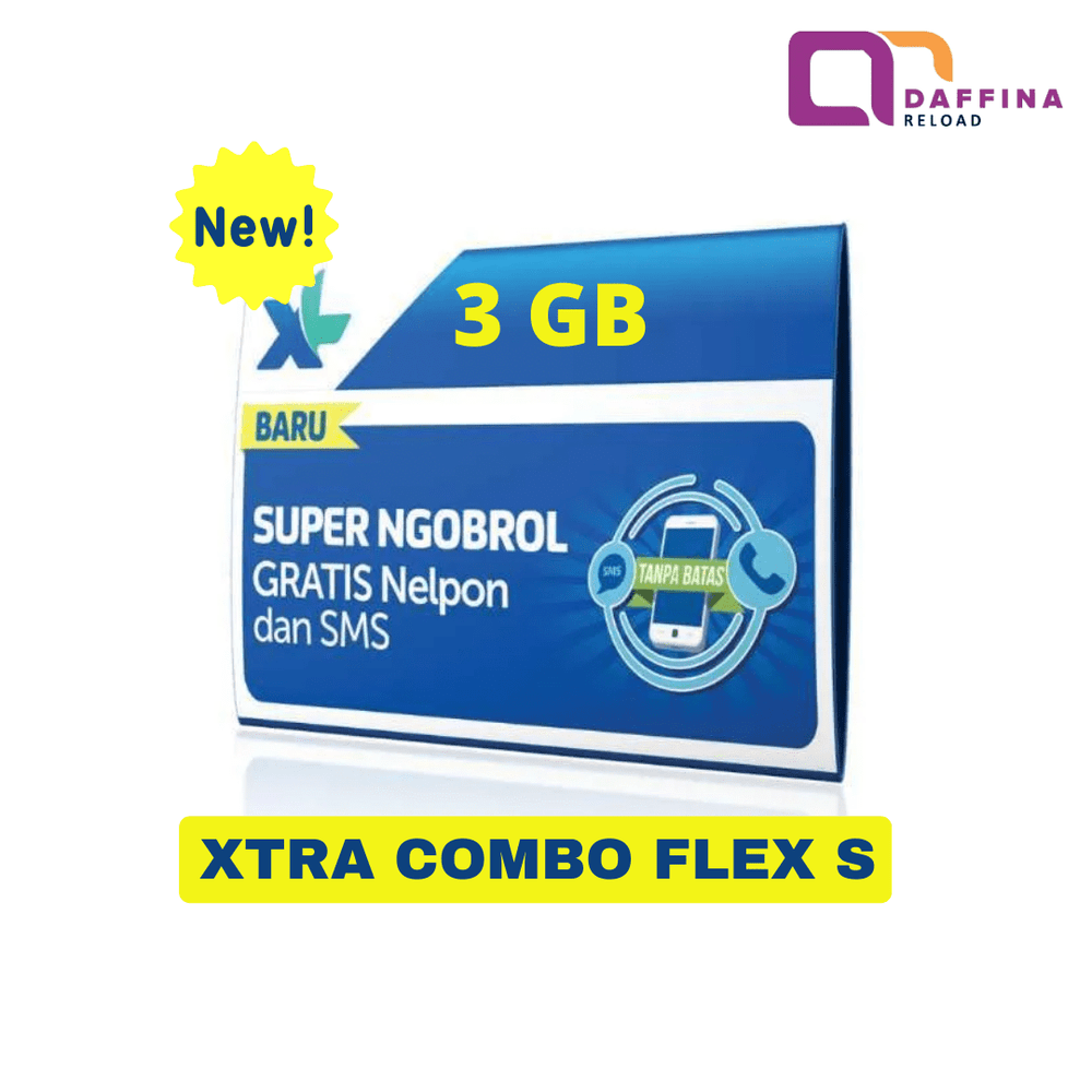 Kartu Perdana XL Combo Flex S (3 GB) - Daffina Store