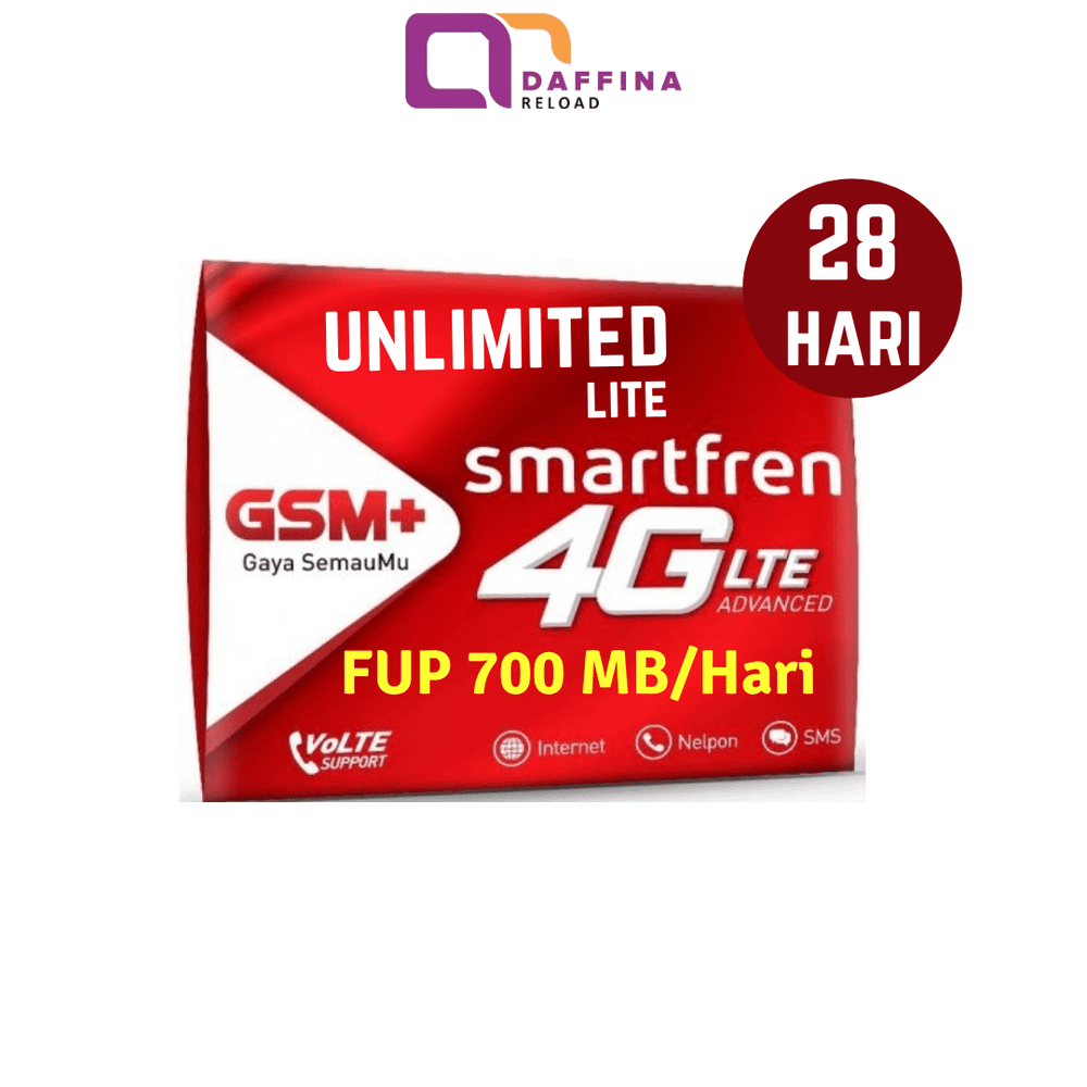 Kartu Perdana Smartfren UNLIMITED Lite 700 MB - Daffina Store