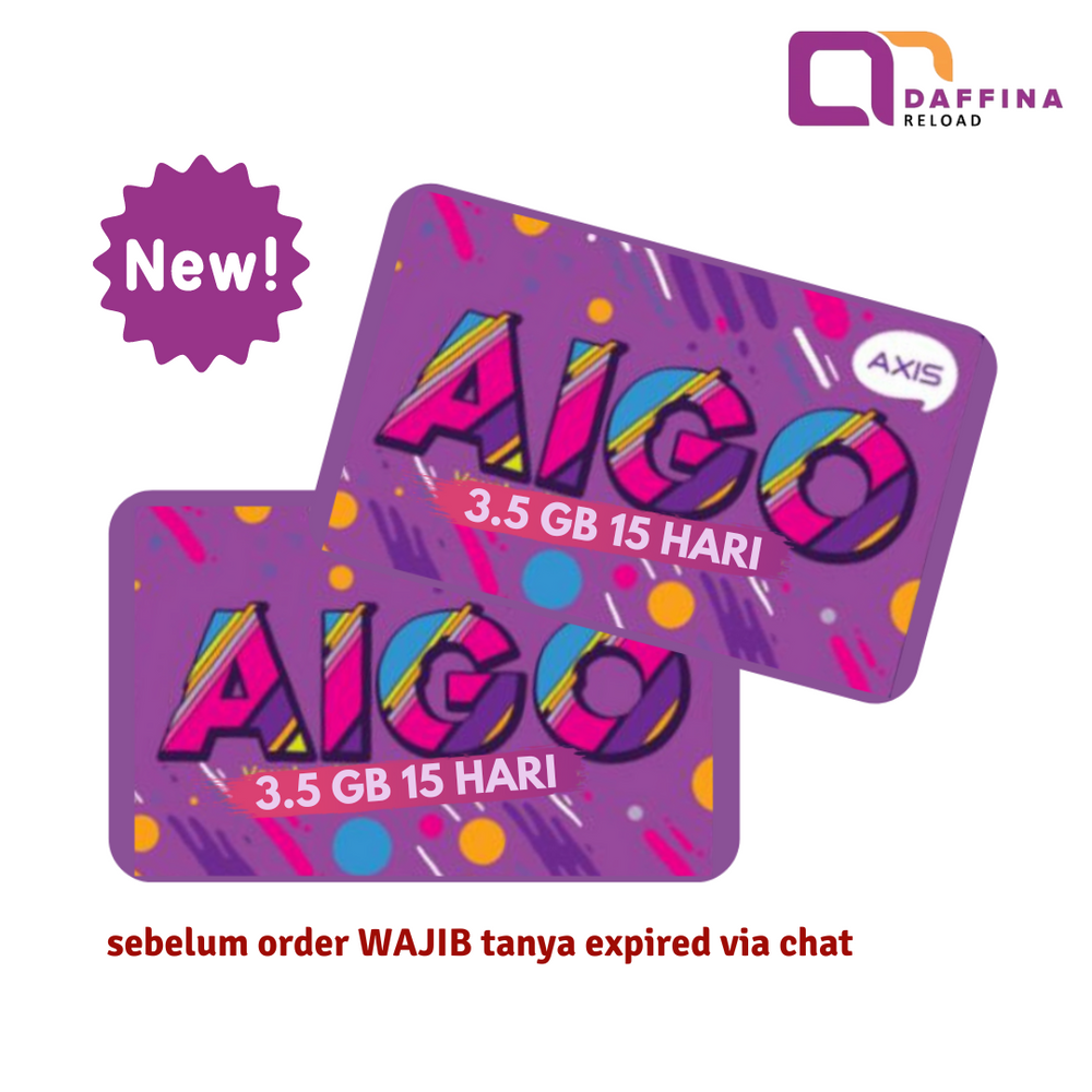 Voucher Axis Aigo 3 GB 15 Hari - Daffina Store