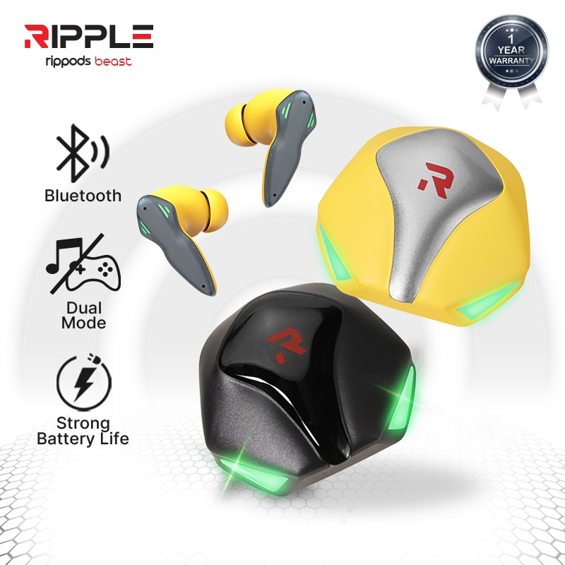 Ripple Rippods Beast TWS Headset Bluetooth Earphone Mini Earbuds