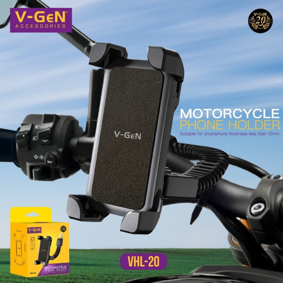 V-Gen VHL-20 Motorcycle Phone Holder 360 Rotation