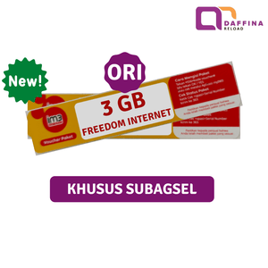 Voucher Indosat Freedom Internet 3 GB ORI - NEW (Khusus SUBAGSEL) - Daffina Store