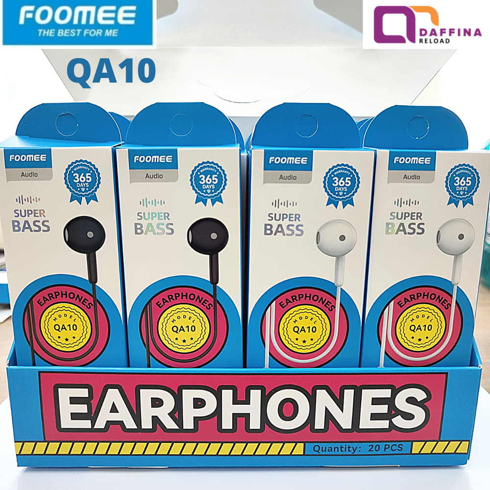 Foomee QA10 Wired Earphone Superbass 1 Pcs - Daffina Store