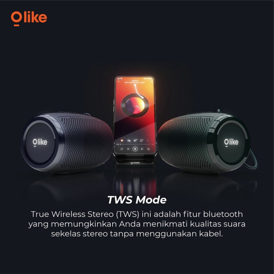 Olike SF3 Speaker Bluetooth 5.0 Beatz Wireless Portable TWS Stereo - Daffina Store