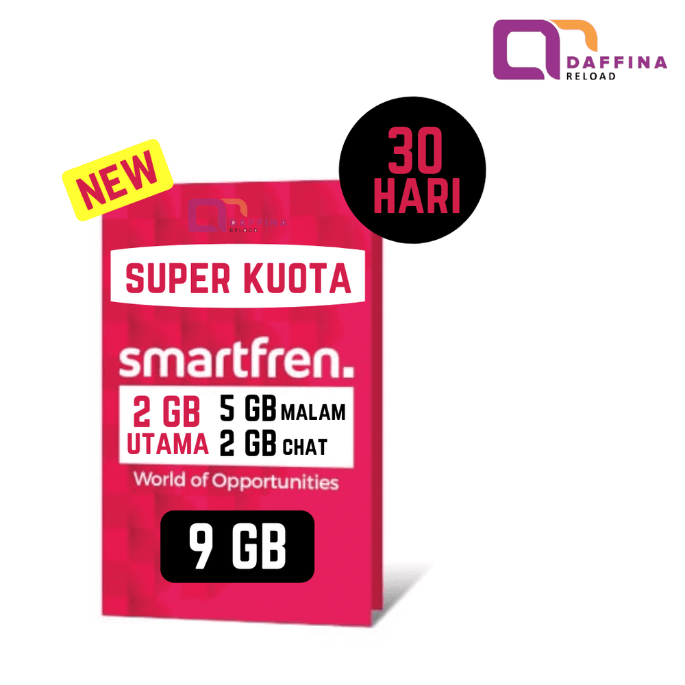 Voucher Smartfren Super Kuota 9 GB - Daffina Store