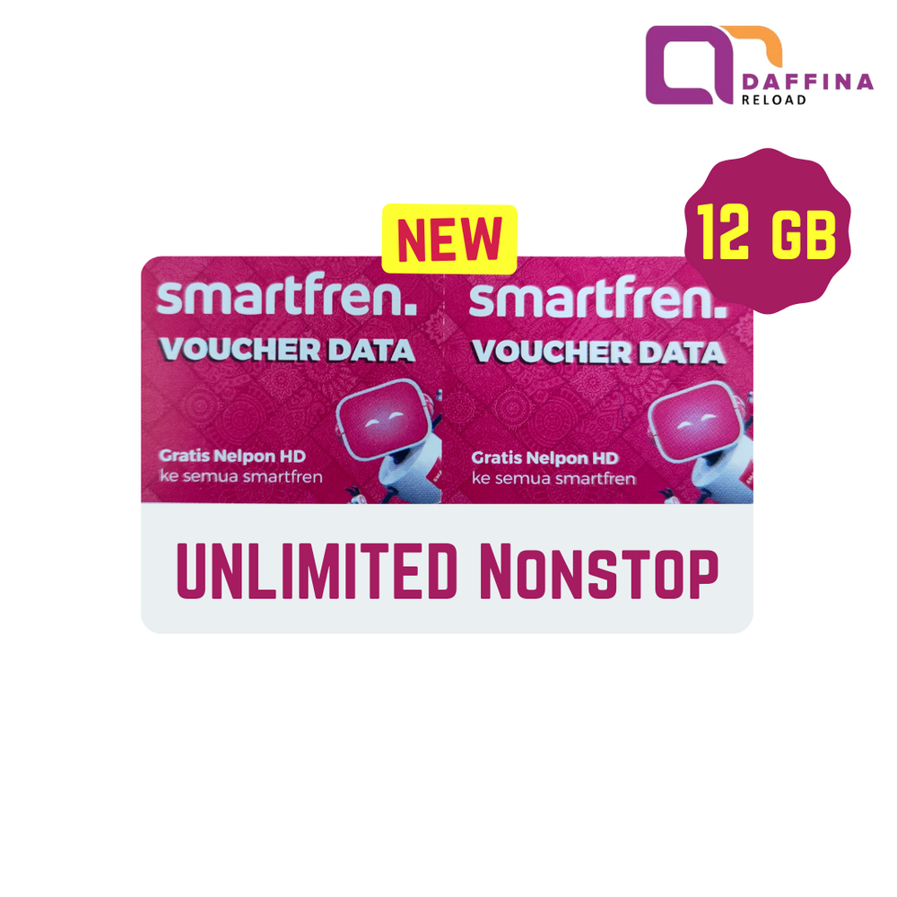 Voucher Smartfren Unlimited Nonstop 12 GB - Daffina Store