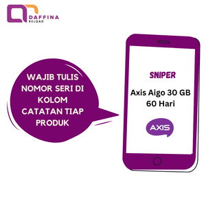 Voucher AXIS AIGO 30 GB 60 Hari (SNIPER) - Daffina Store